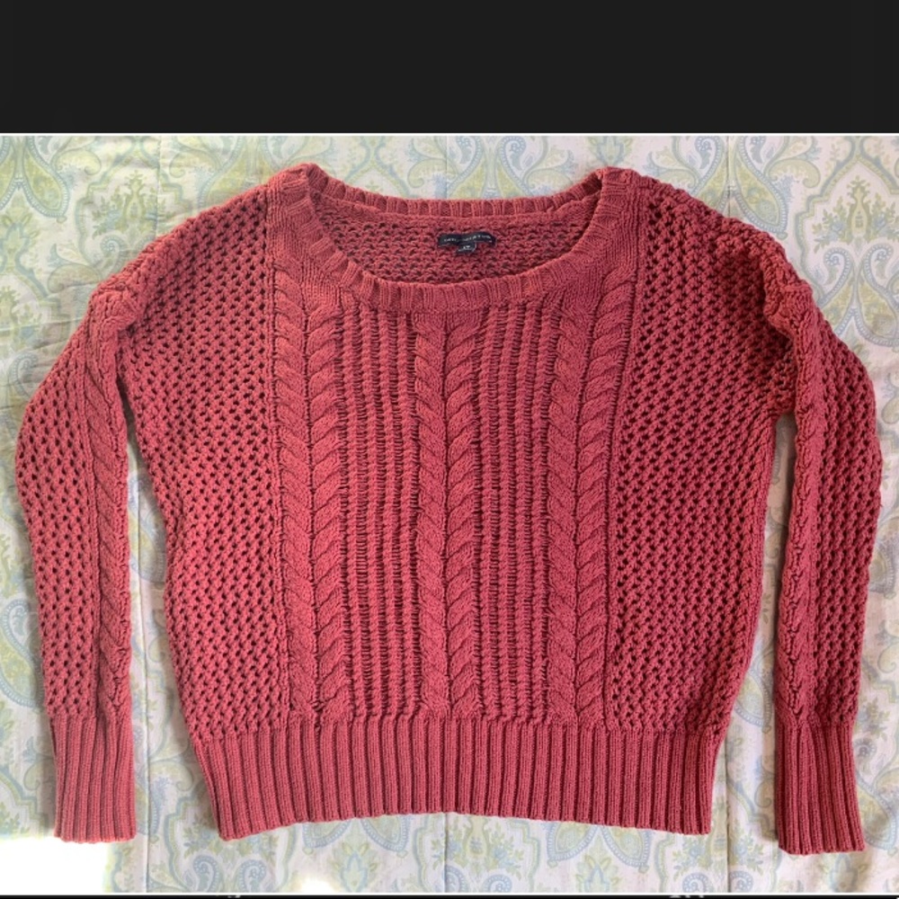 DARK PINK KNIT SWEATER